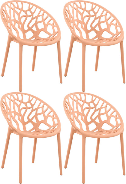 4er Set Stapelbare Gartenstühle Hope - homemem39