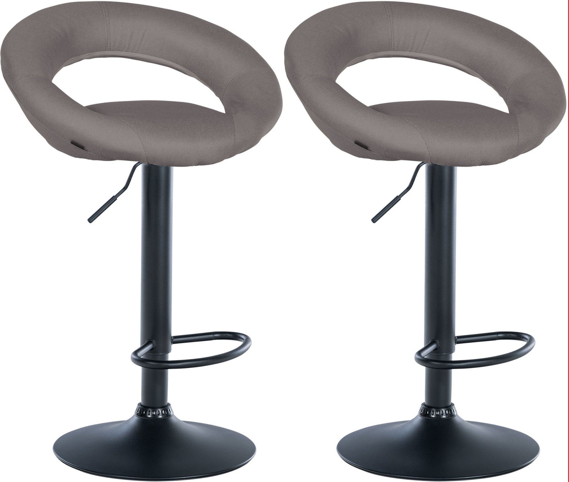 2er Set Barhocker Olinda Stoff - homemem39