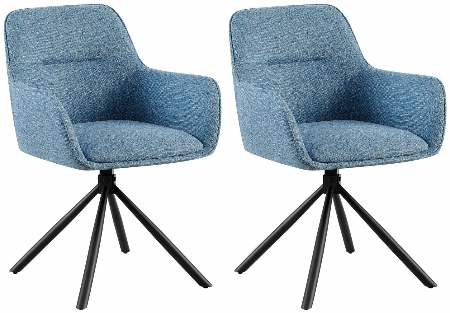 2er Set Stuhl Tipton Stoff - homemem39