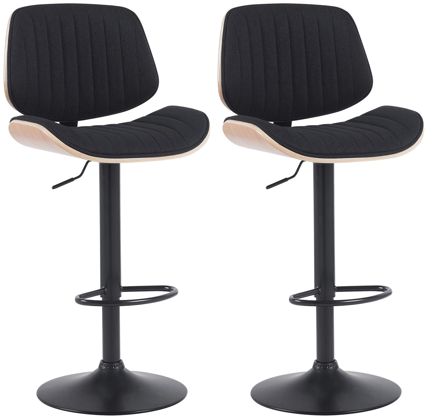 2er Set Barhocker Clawson Stoff - homemem39