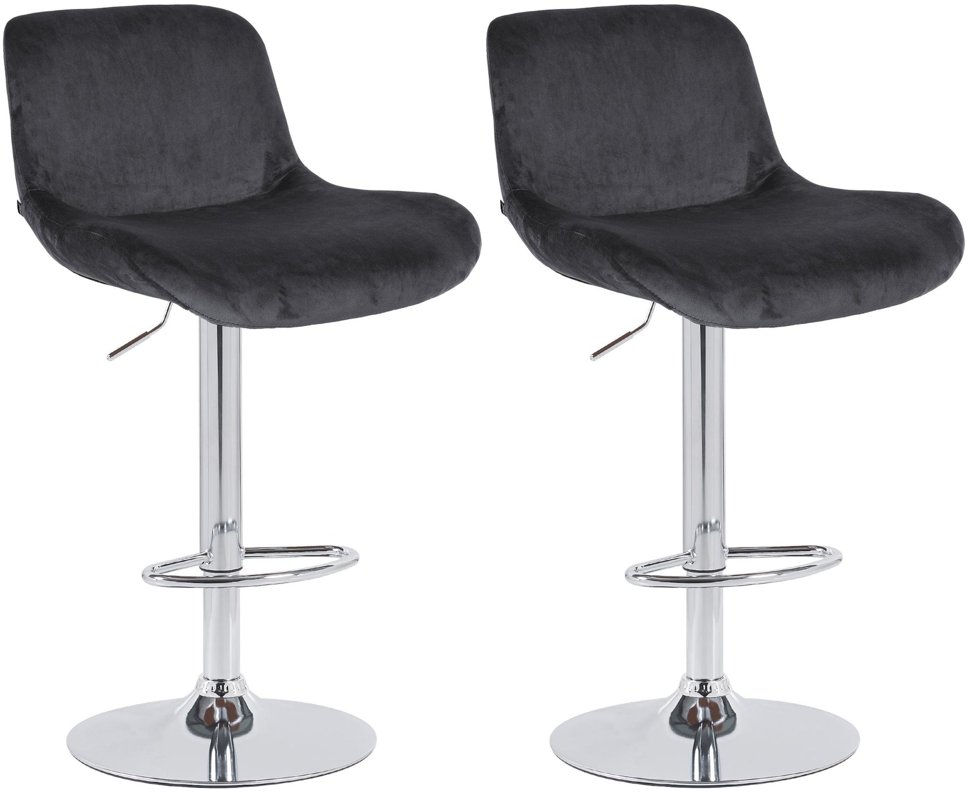 2er Set Barhocker Solon Chrom - homemem39