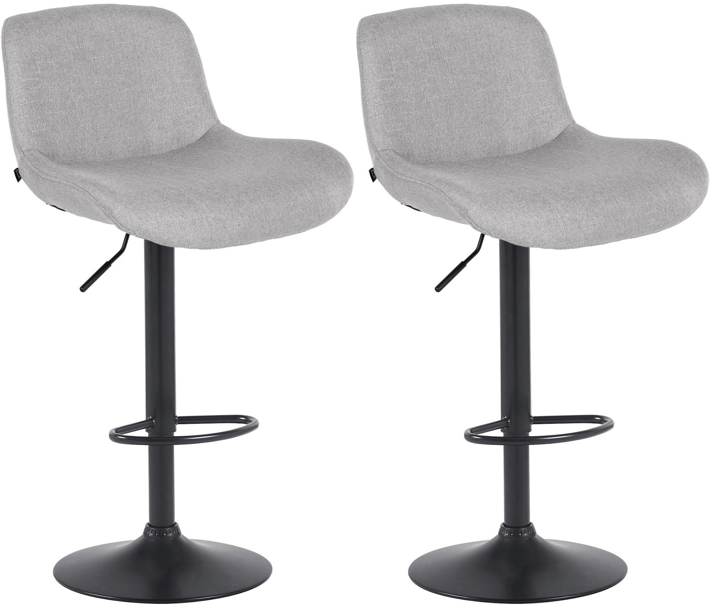 2er Set Barhocker Solon Schwarz - homemem39