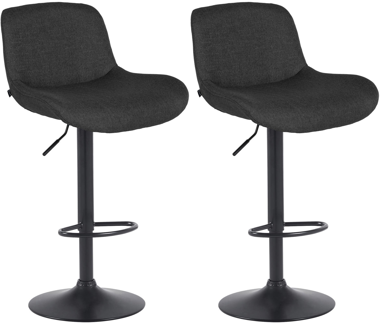 2er Set Barhocker Solon Schwarz - homemem39