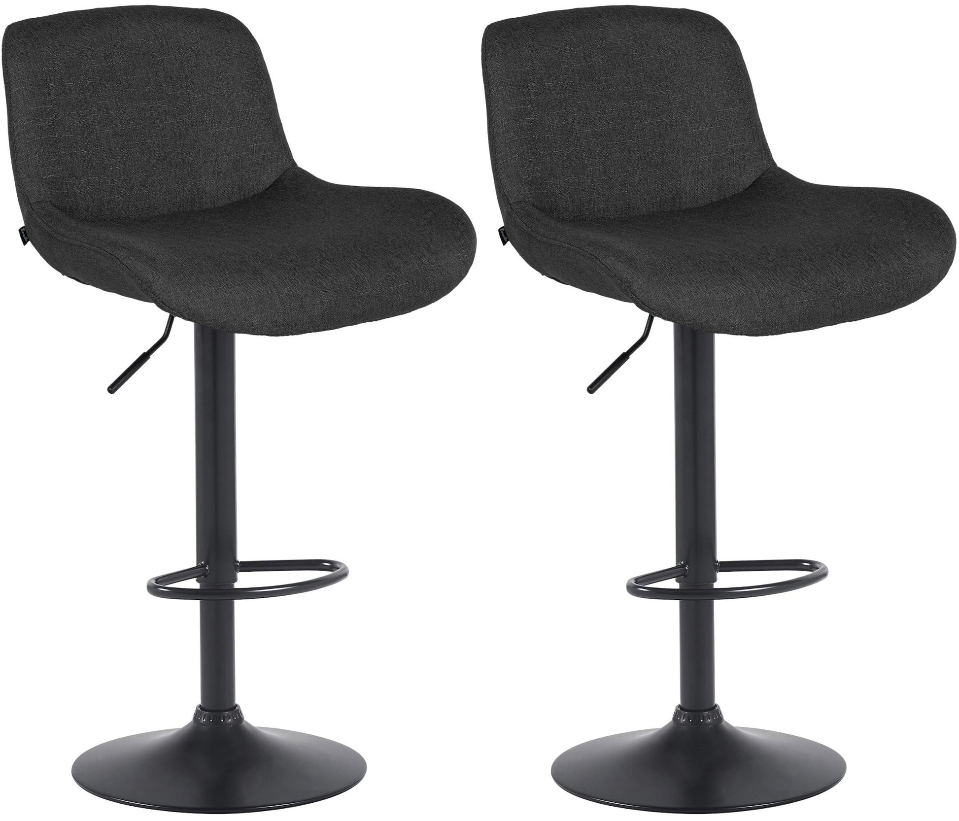 2er Set Barhocker Solon Schwarz - homemem39