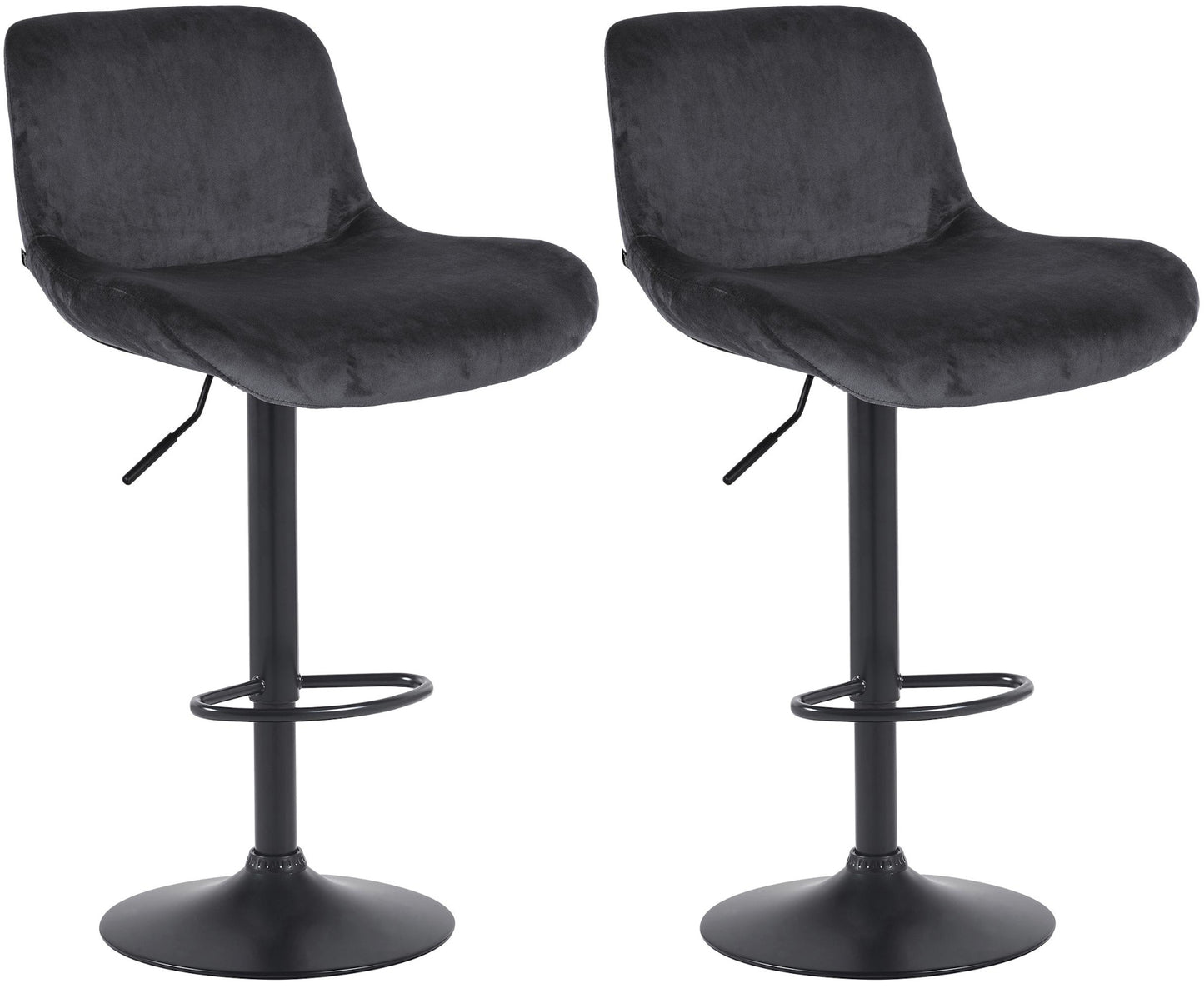 2er Set Barhocker Solon Schwarz - homemem39