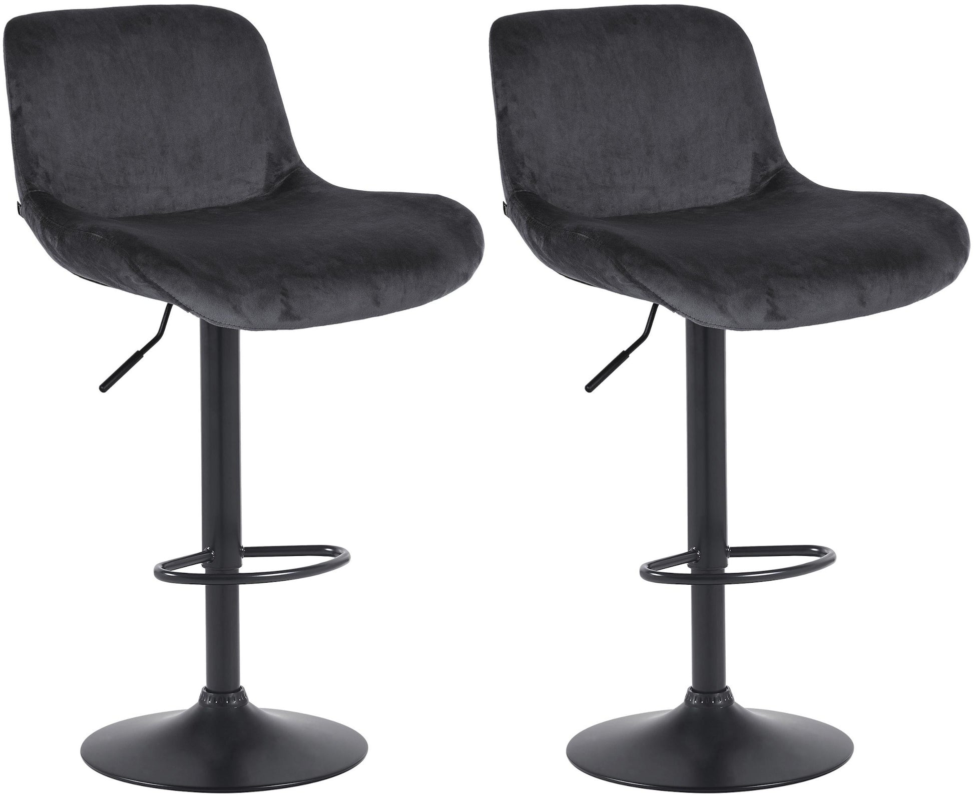 2er Set Barhocker Solon Schwarz - homemem39