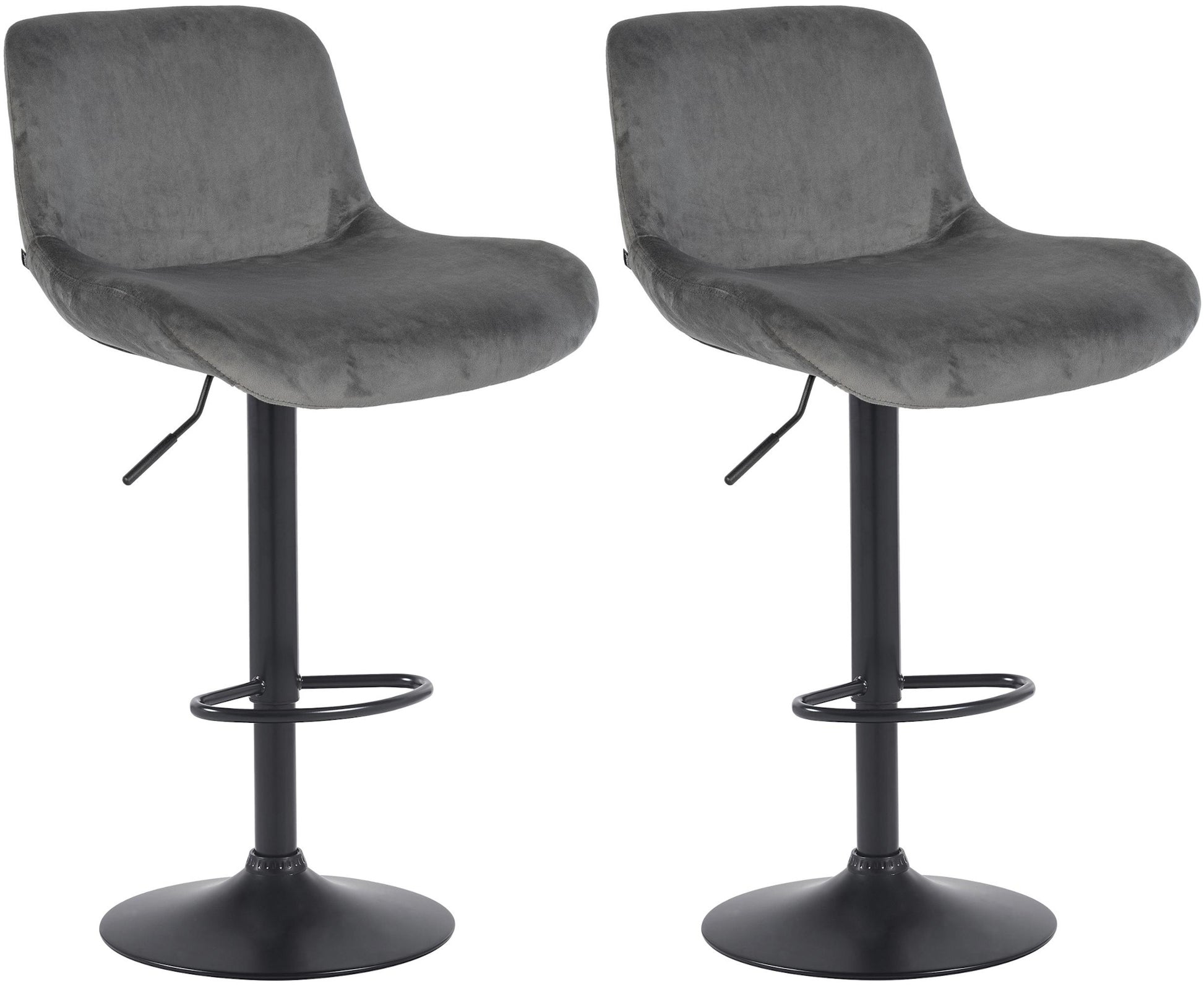 2er Set Barhocker Solon Schwarz - homemem39