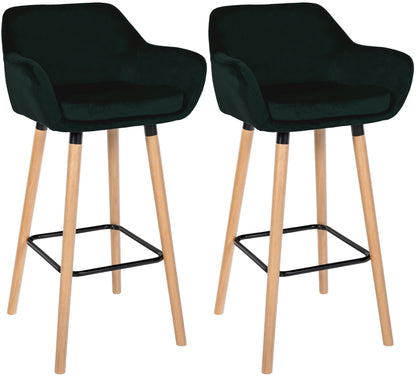 2er Set Barhocker Grant Samt - homemem39