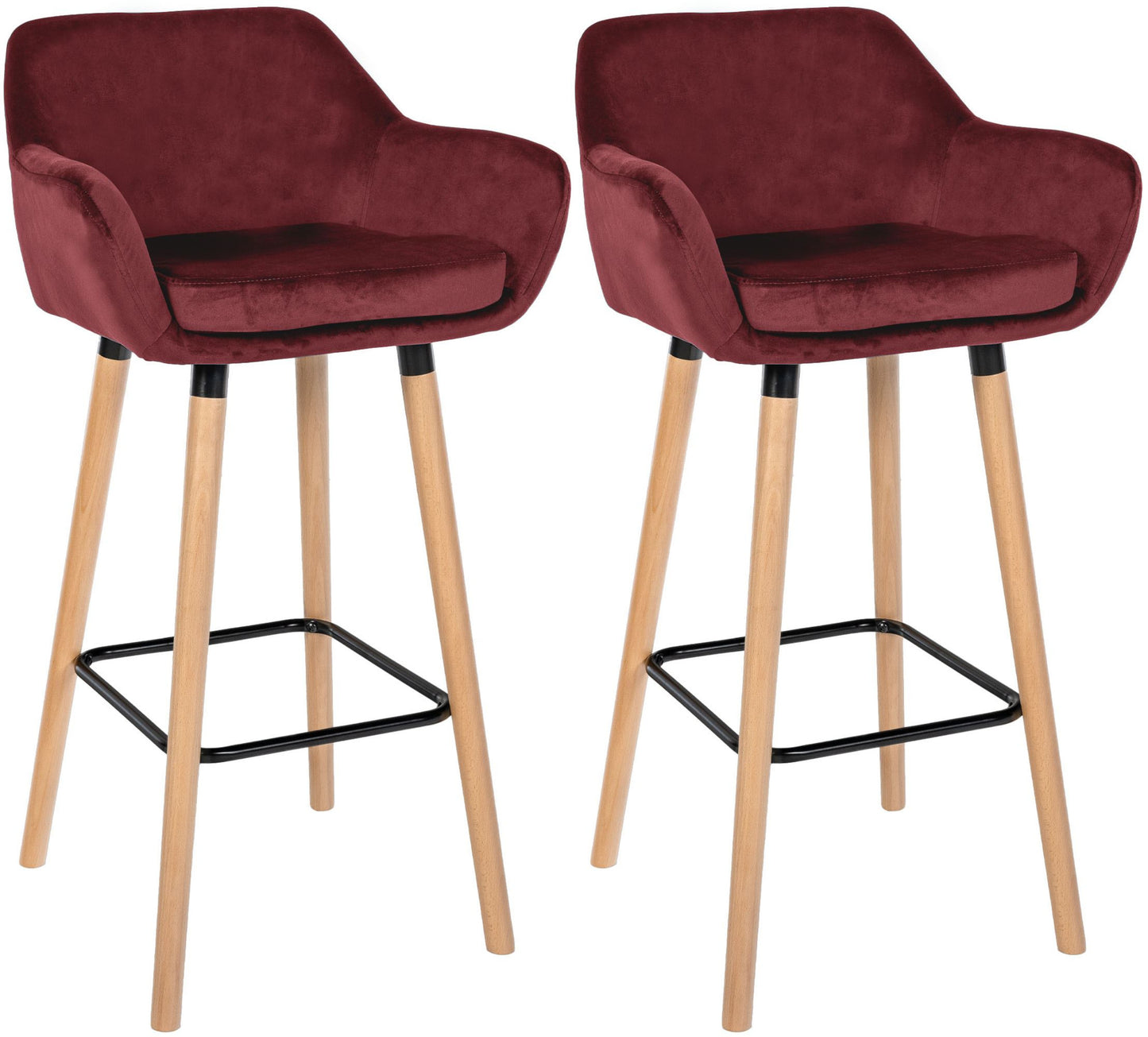 2er Set Barhocker Grant Samt - homemem39