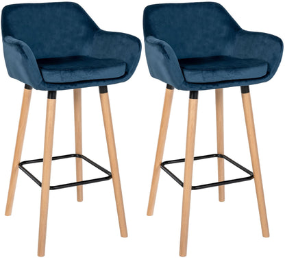 2er Set Barhocker Grant Samt - homemem39