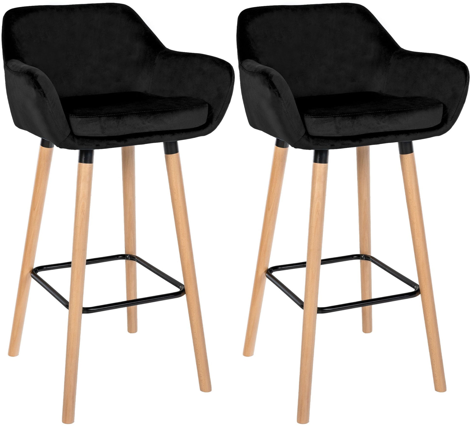 2er Set Barhocker Grant Samt - homemem39