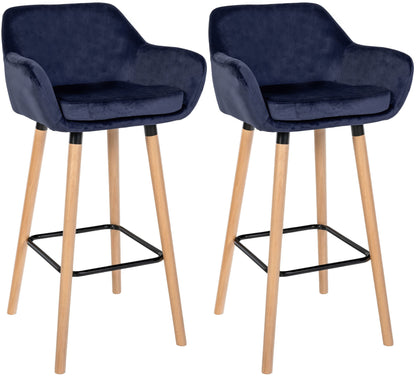 2er Set Barhocker Grant Samt - homemem39