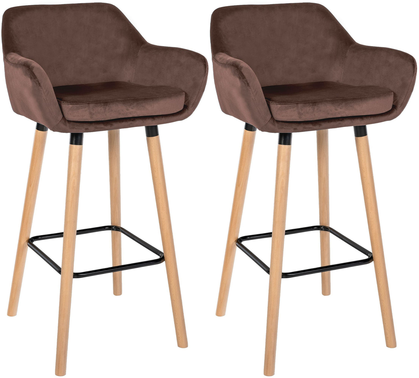 2er Set Barhocker Grant Samt - homemem39
