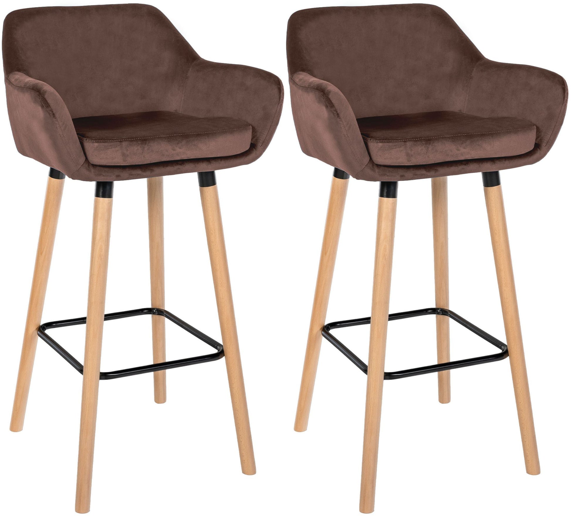 2er Set Barhocker Grant Samt - homemem39