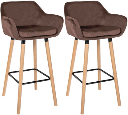 2er Set Barhocker Grant Samt - homemem39