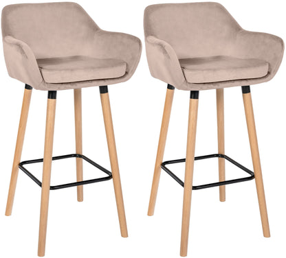 2er Set Barhocker Grant Samt - homemem39
