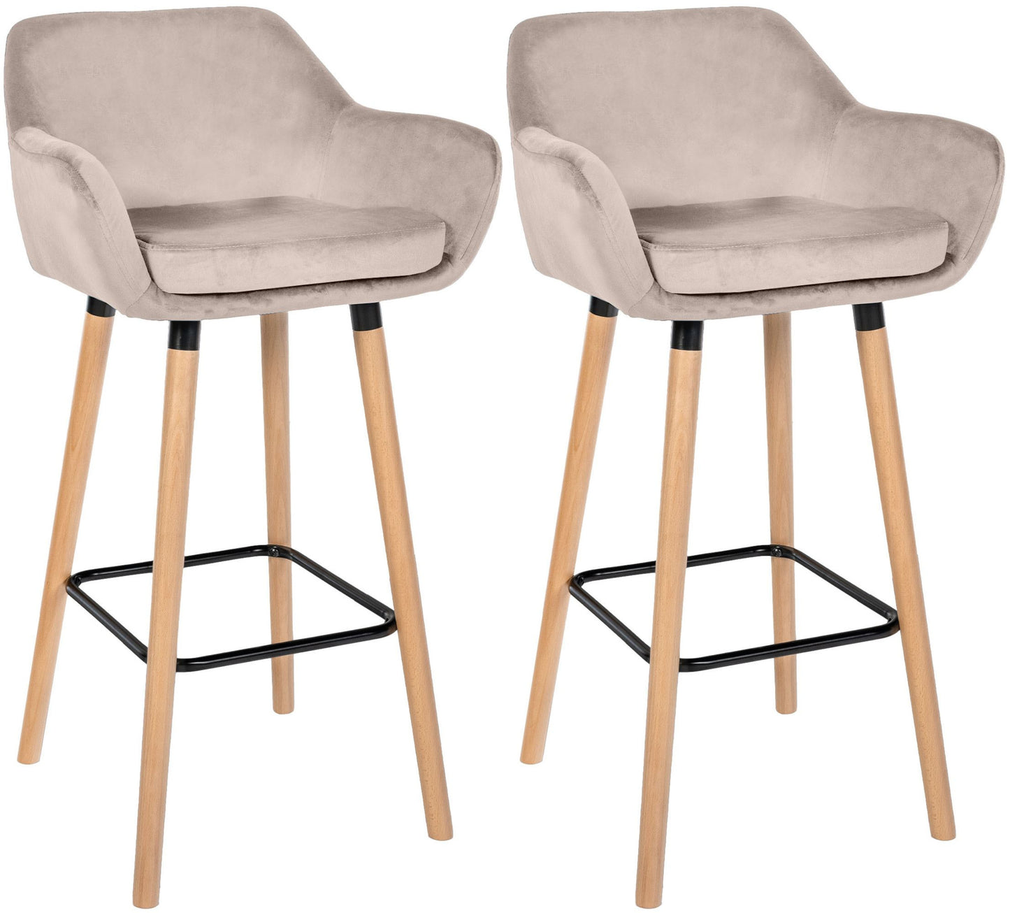 2er Set Barhocker Grant Samt - homemem39