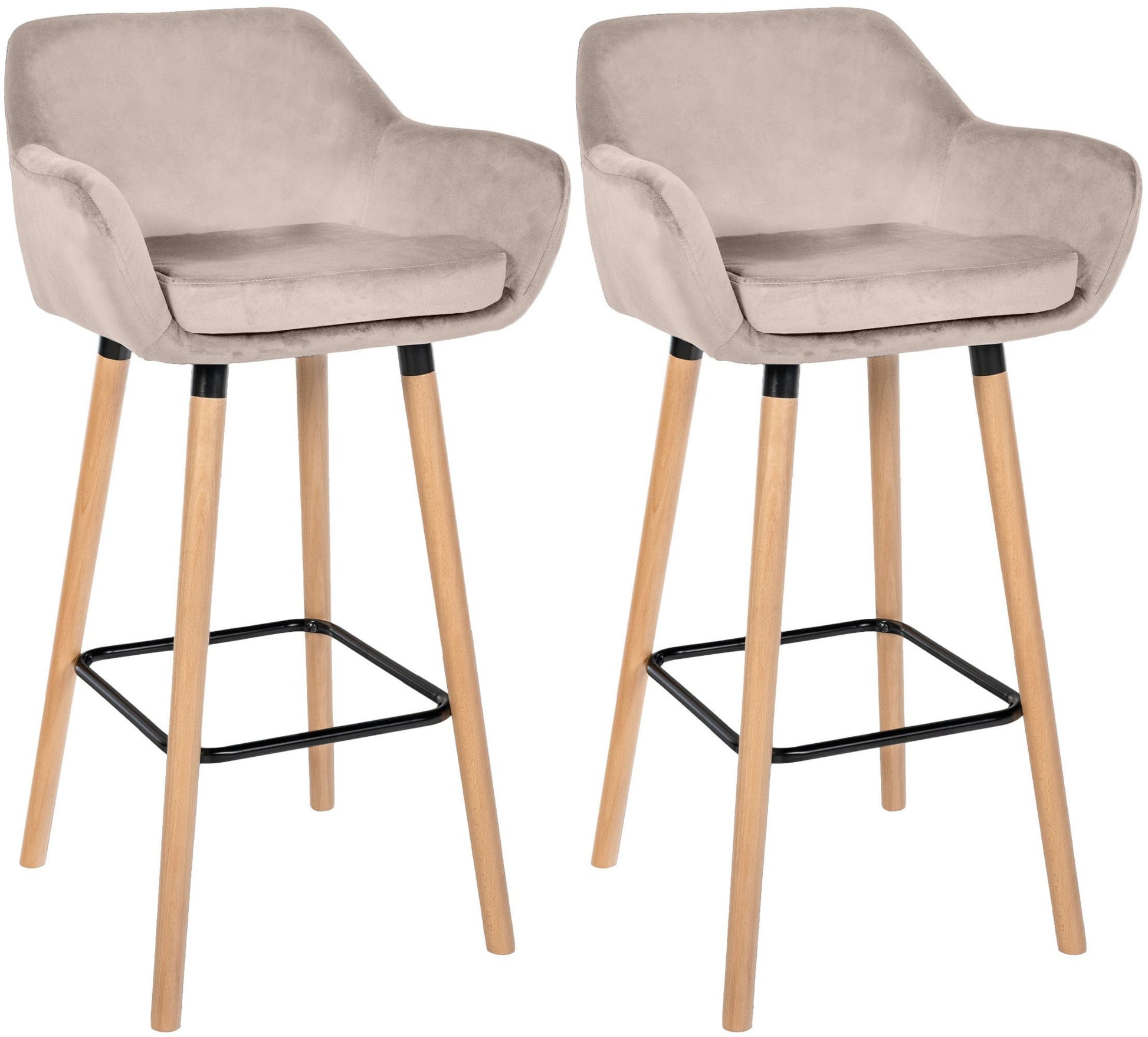 2er Set Barhocker Grant Samt - homemem39