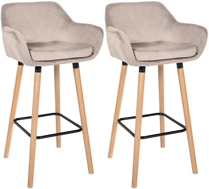 2er Set Barhocker Grant Samt - homemem39