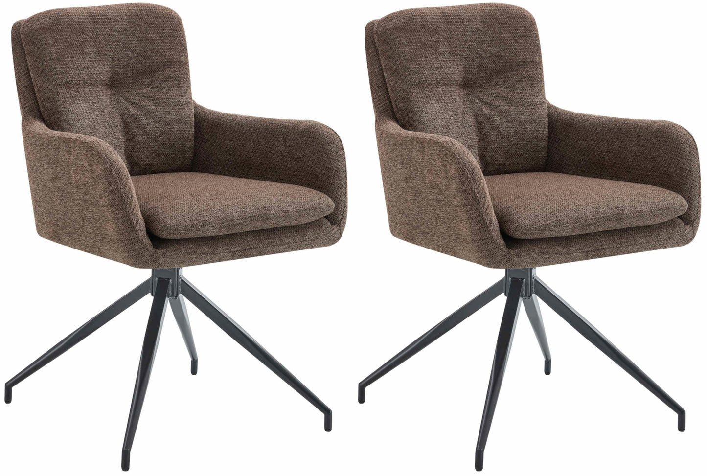 2er Set Esszimmerstuhl Pickett Stoff - homemem39