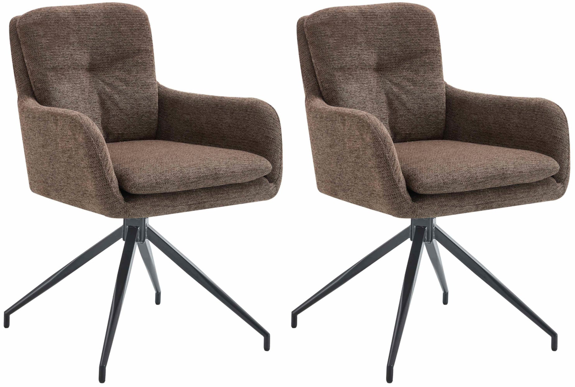 2er Set Esszimmerstuhl Pickett Stoff - homemem39