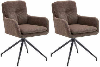 2er Set Esszimmerstuhl Pickett Stoff - homemem39