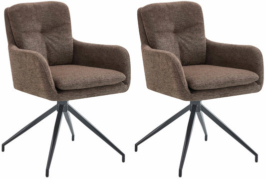 2er Set Esszimmerstuhl Pickett Stoff - homemem39