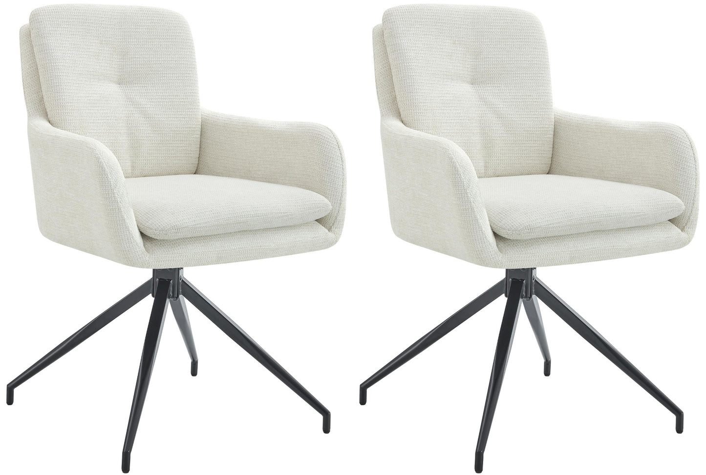 2er Set Esszimmerstuhl Pickett Stoff - homemem39