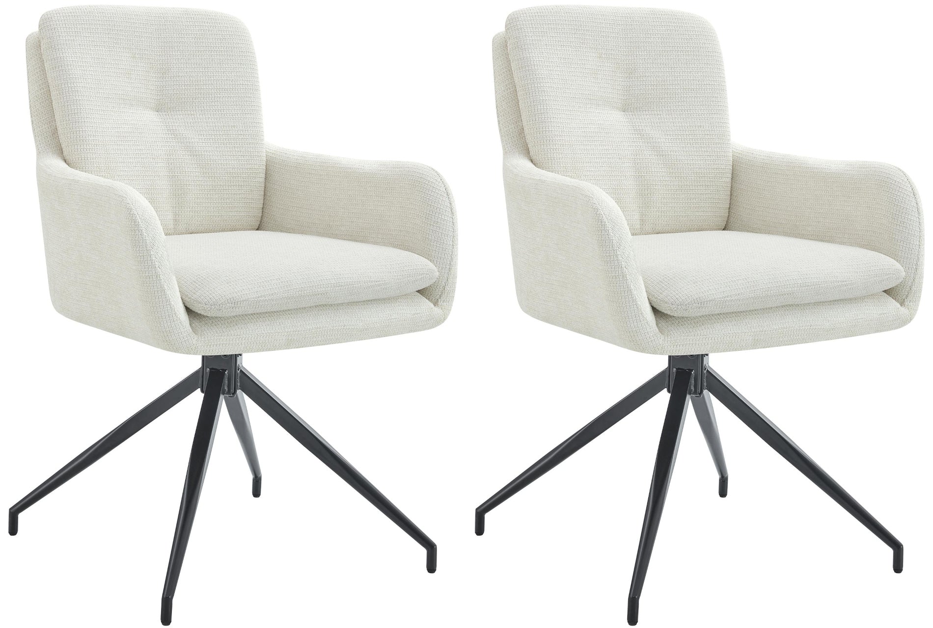 2er Set Esszimmerstuhl Pickett Stoff - homemem39