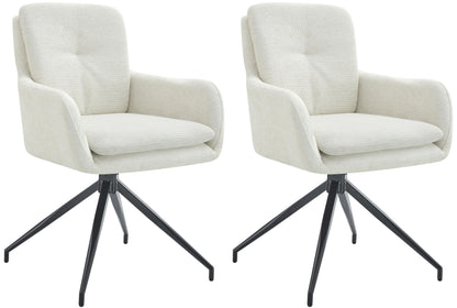 2er Set Esszimmerstuhl Pickett Stoff - homemem39