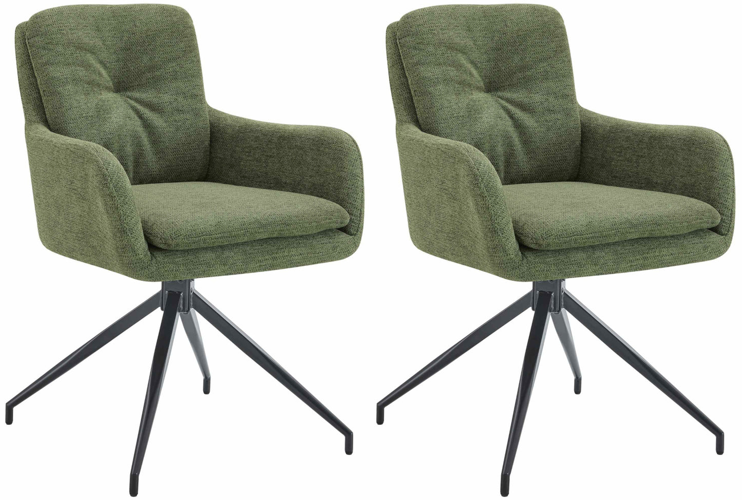 2er Set Esszimmerstuhl Pickett Stoff - homemem39