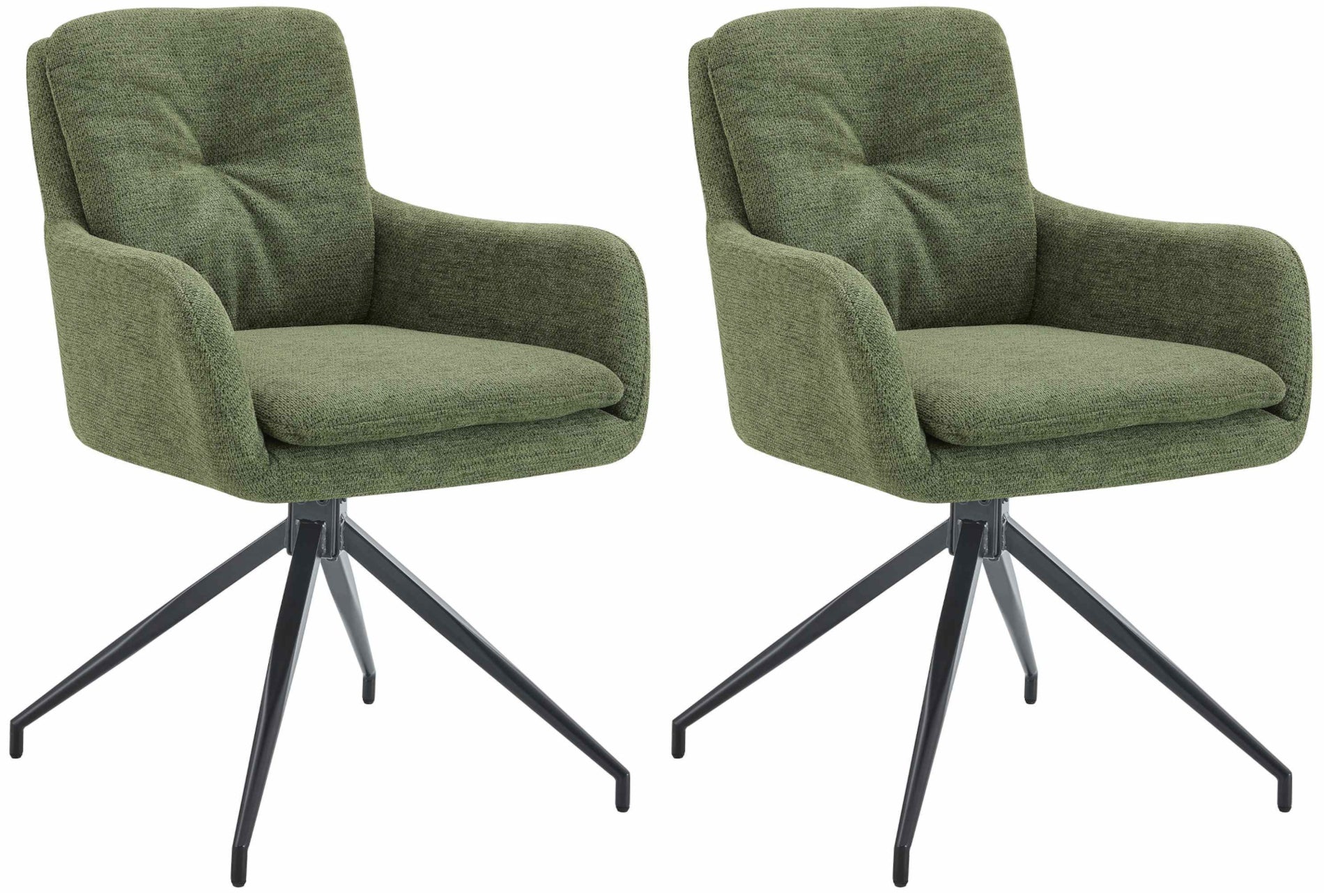 2er Set Esszimmerstuhl Pickett Stoff - homemem39