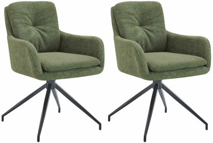 2er Set Esszimmerstuhl Pickett Stoff - homemem39