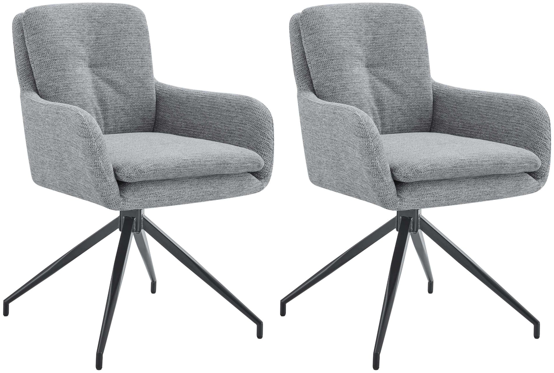 2er Set Esszimmerstuhl Pickett Stoff - homemem39