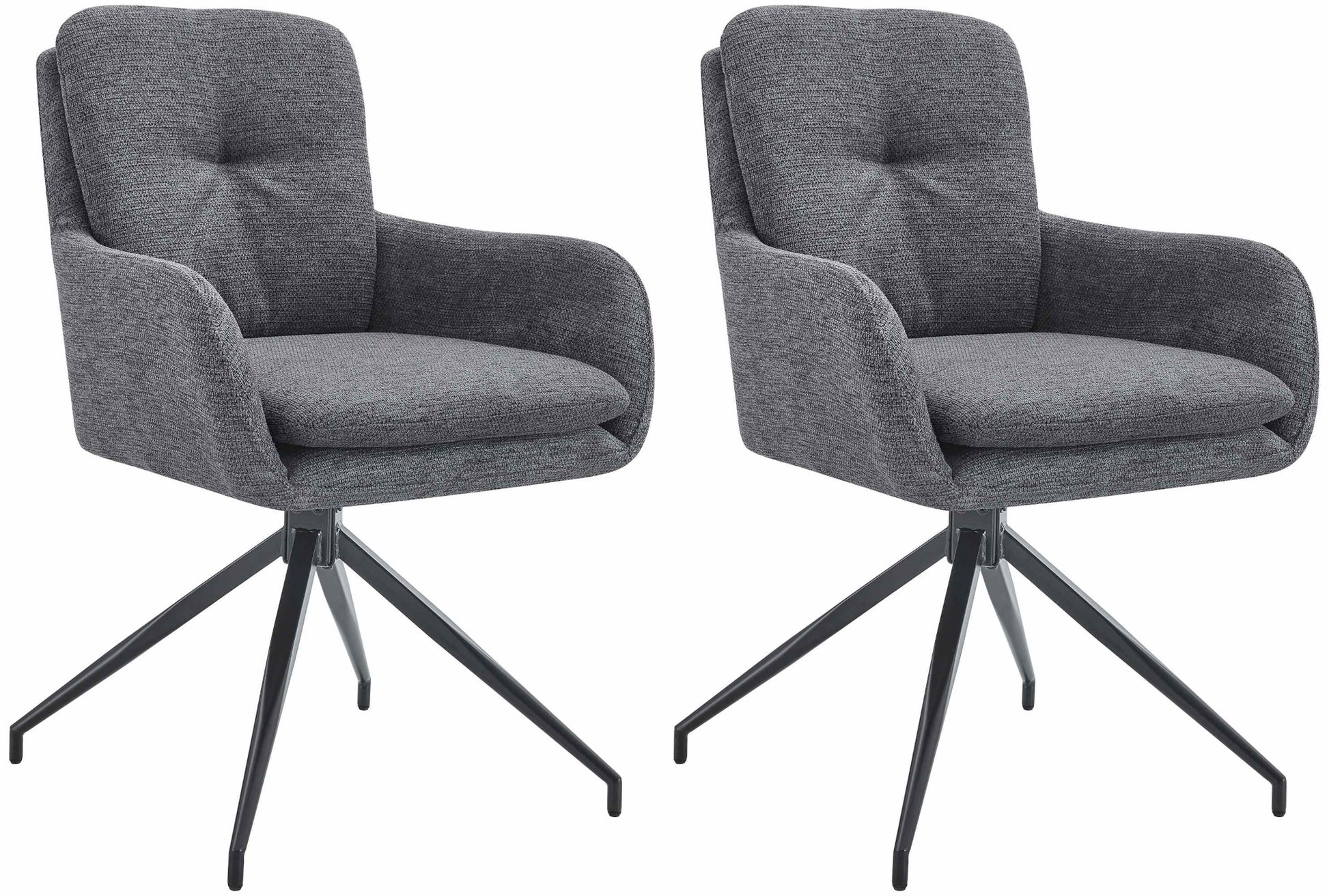 2er Set Esszimmerstuhl Pickett Stoff - homemem39