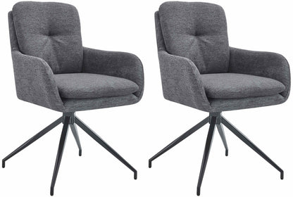 2er Set Esszimmerstuhl Pickett Stoff - homemem39