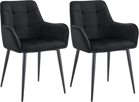 2er Set Esszimmerstuhl Ferndale Samt - homemem39