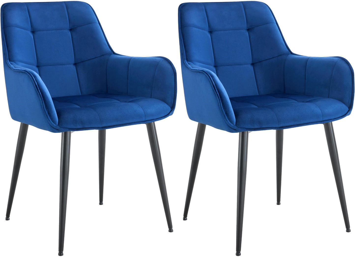 2er Set Esszimmerstuhl Ferndale Samt - homemem39