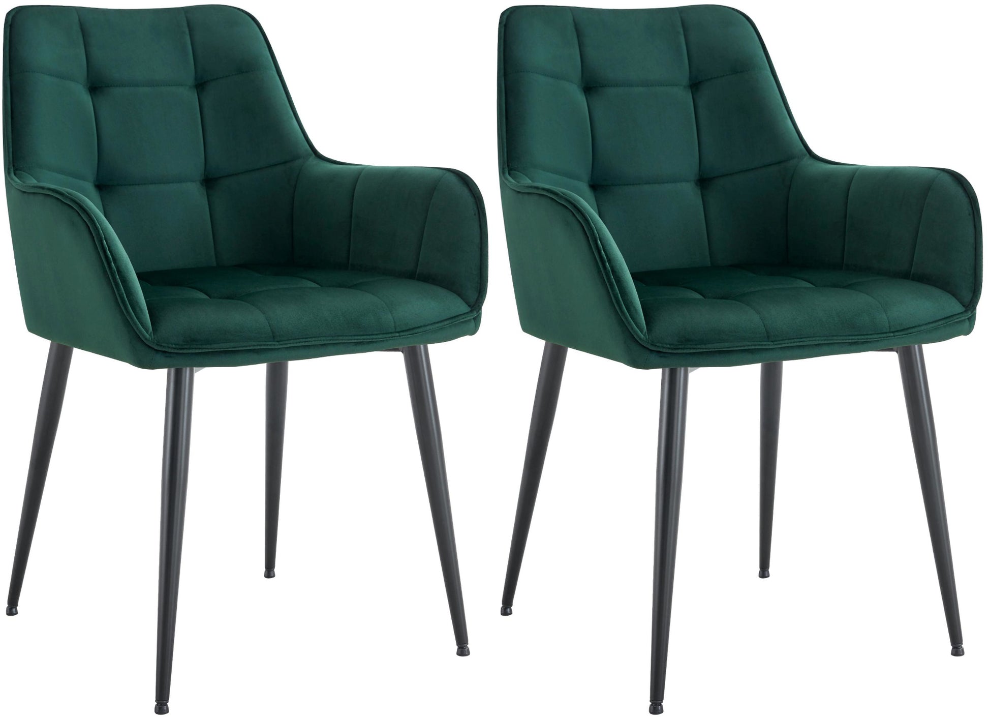 2er Set Esszimmerstuhl Ferndale Samt - homemem39