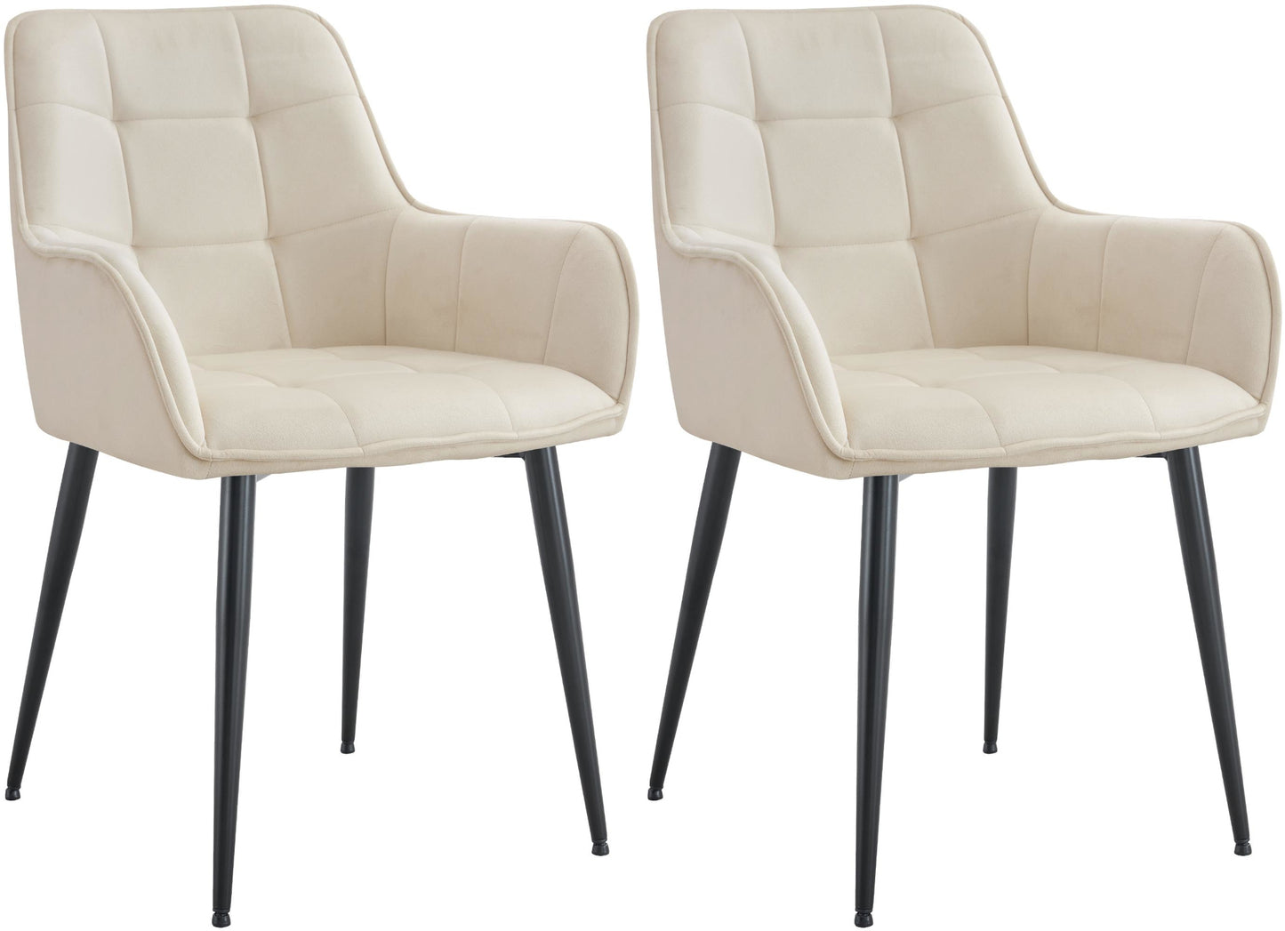 2er Set Esszimmerstuhl Ferndale Samt - homemem39