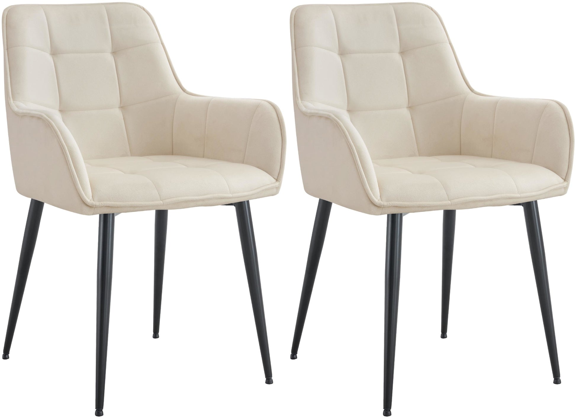 2er Set Esszimmerstuhl Ferndale Samt - homemem39