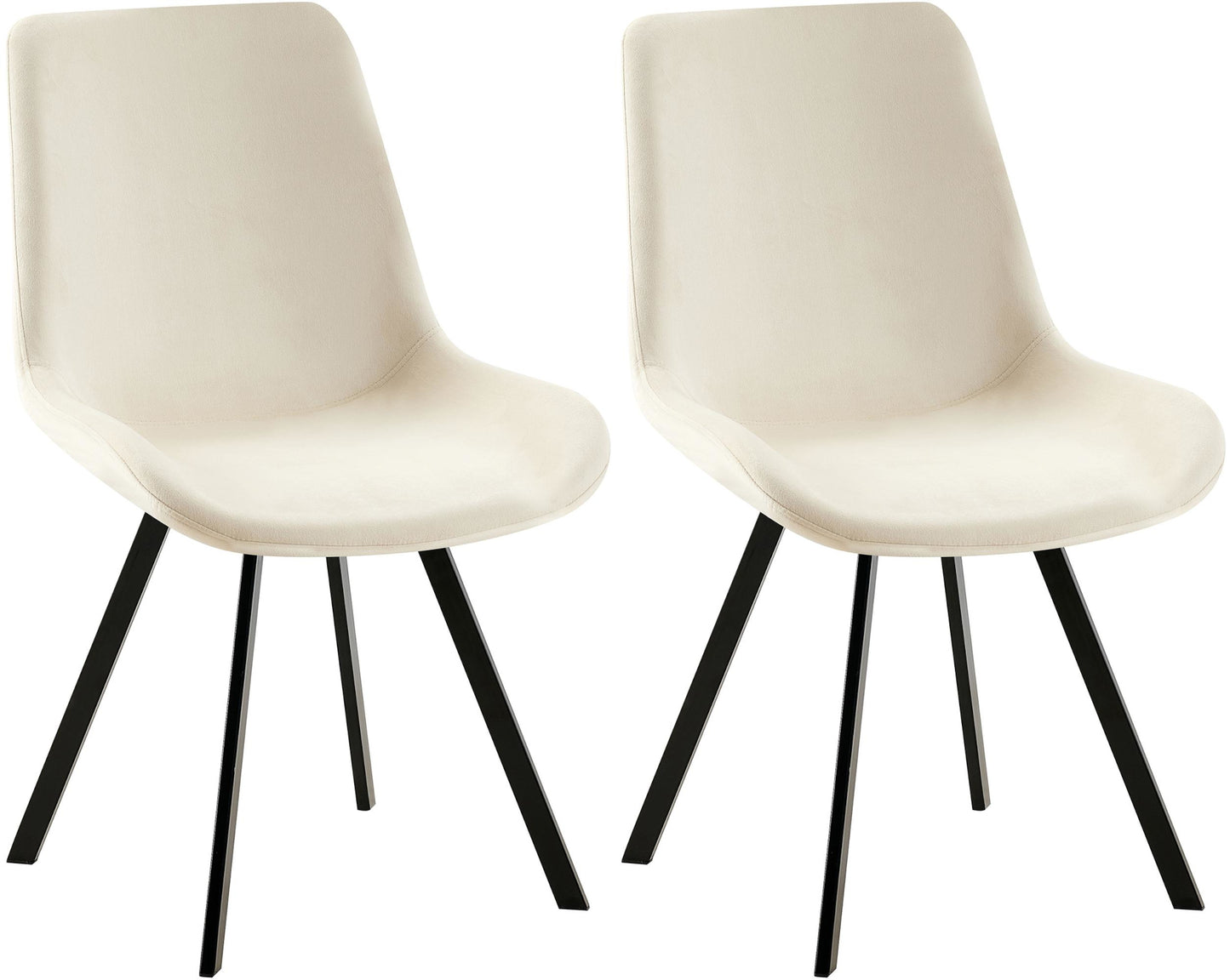 2er Set Esszimmerstuhl Lewes Samt - homemem39