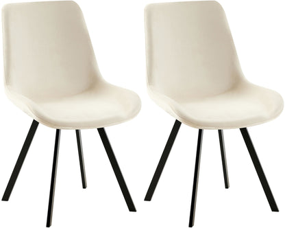 2er Set Esszimmerstuhl Lewes Samt - homemem39