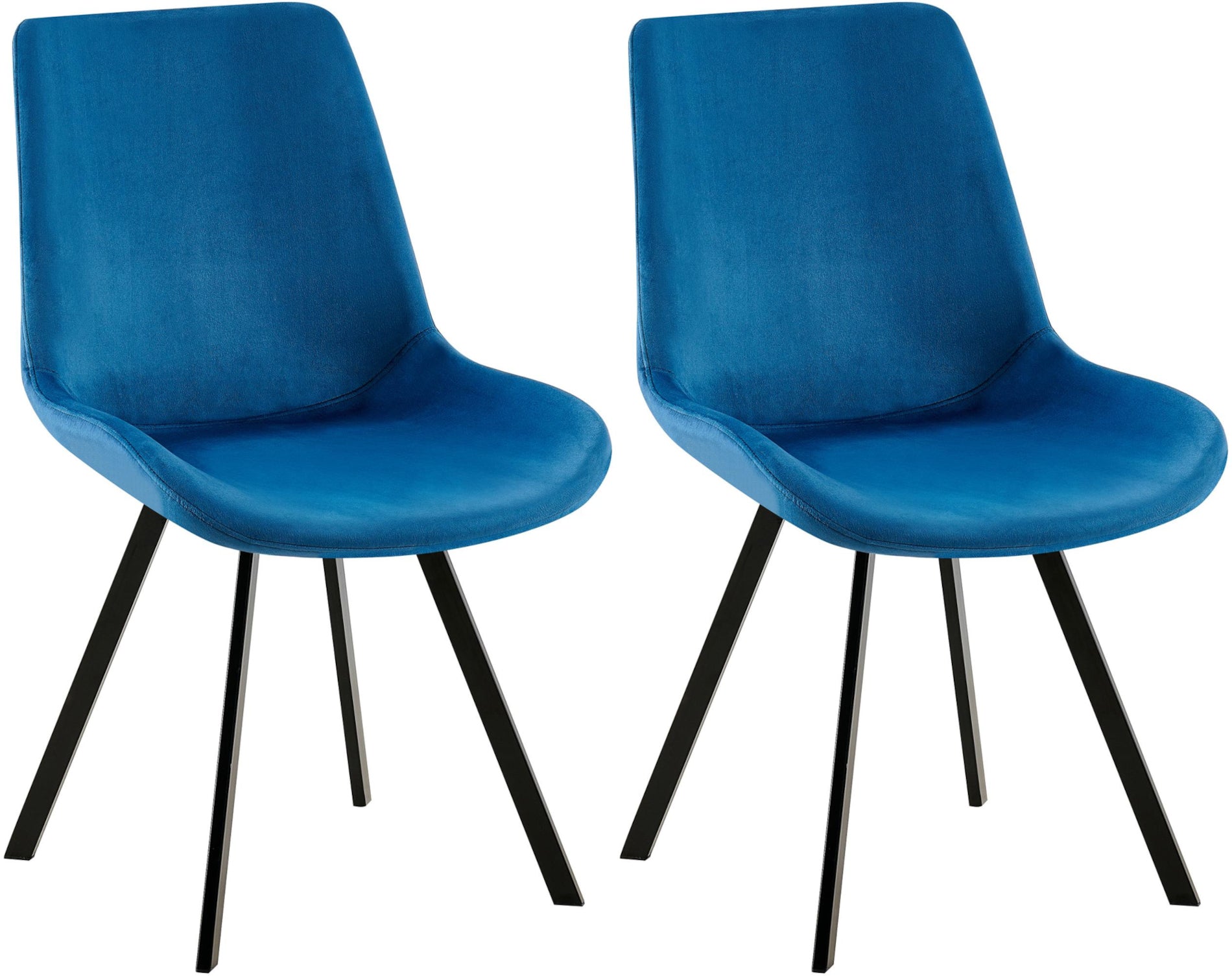 2er Set Esszimmerstuhl Lewes Samt - homemem39