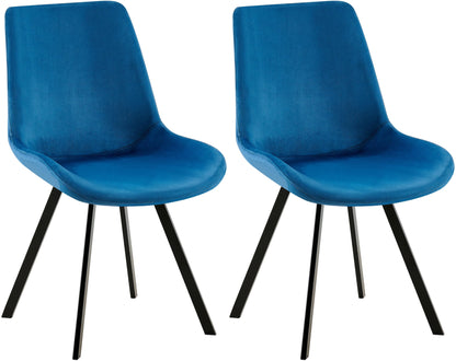 2er Set Esszimmerstuhl Lewes Samt - homemem39