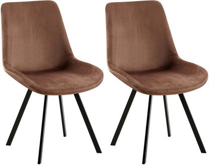 2er Set Esszimmerstuhl Lewes Samt - homemem39
