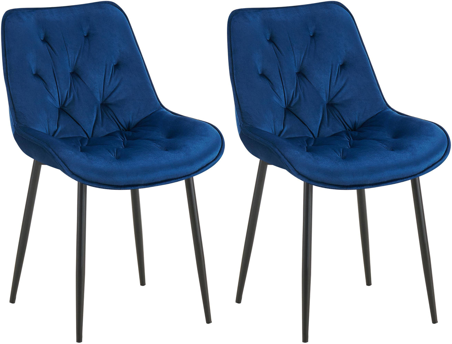 2er Set Esszimmerstuhl Wallace Samt - homemem39