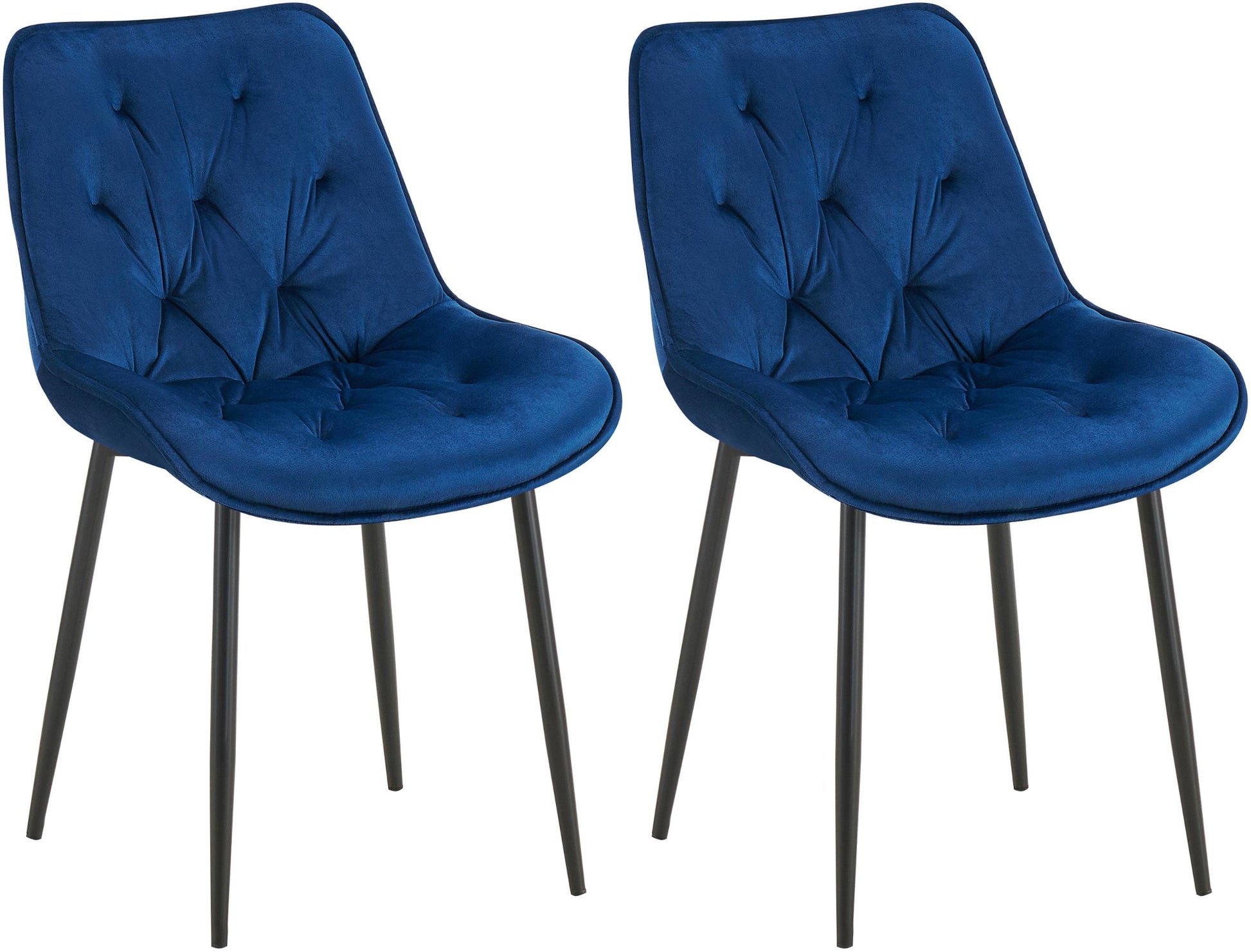 2er Set Esszimmerstuhl Wallace Samt - homemem39