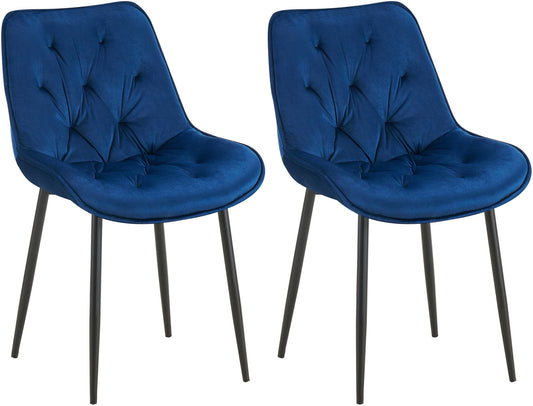 2er Set Esszimmerstuhl Wallace Samt - homemem39
