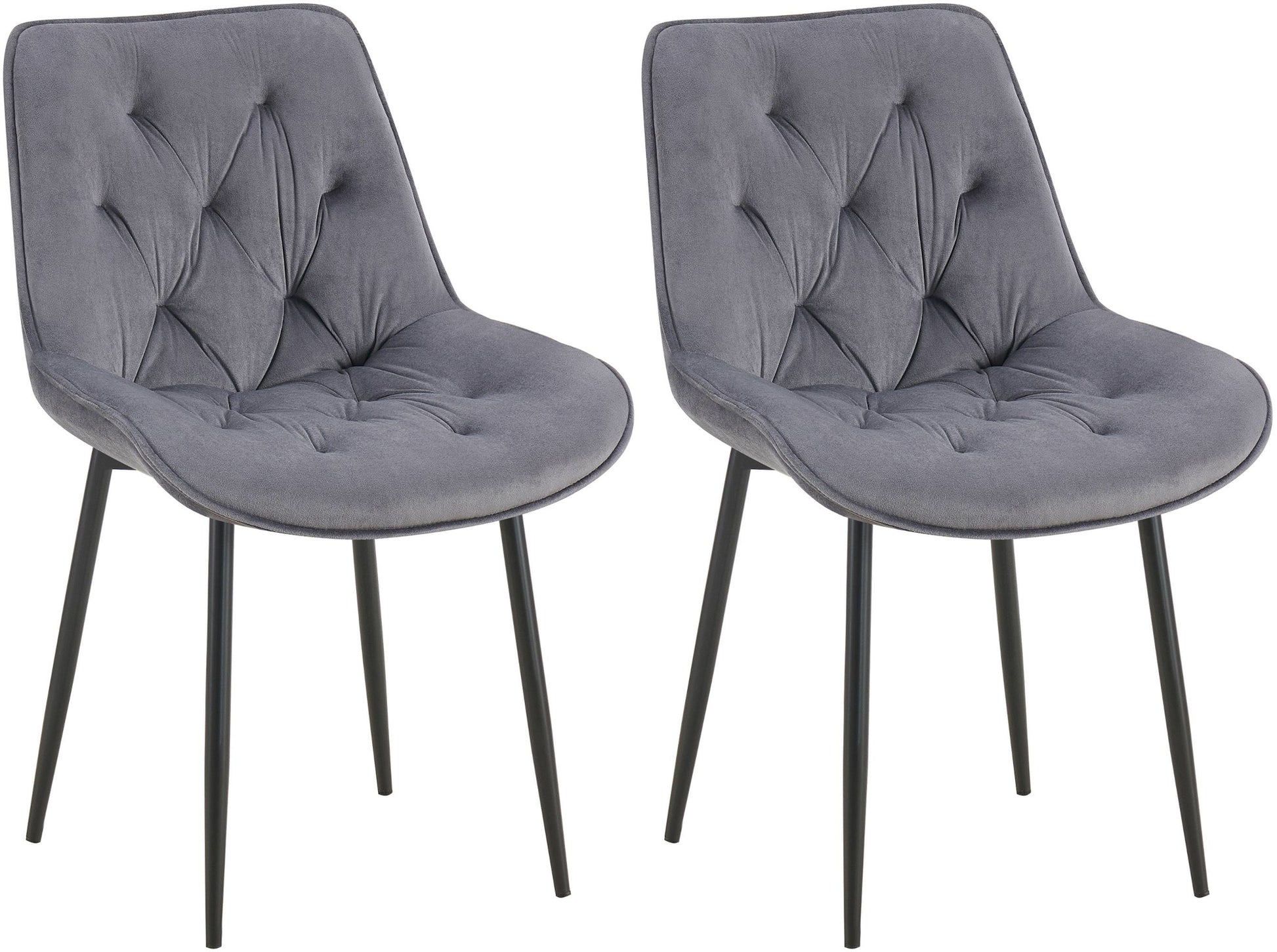 2er Set Esszimmerstuhl Wallace Samt - homemem39